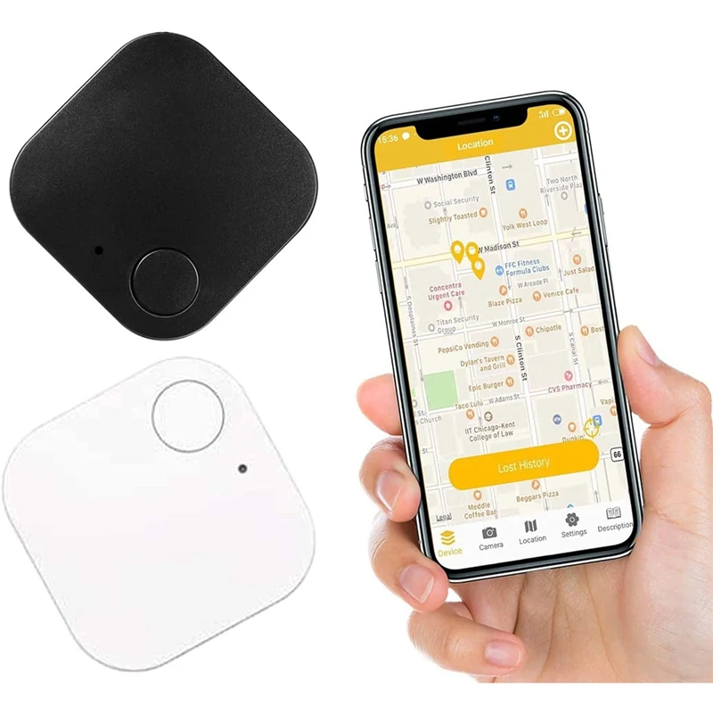 جهاز تعقب ذكي فائق النحافة يعمل بتقنية البلوتوث المفقود ، جهاز تعقب العناصر الرئيسية ، بطارية قابلة للاستبدال ، محافظ الأمتعة ، عبوة 2