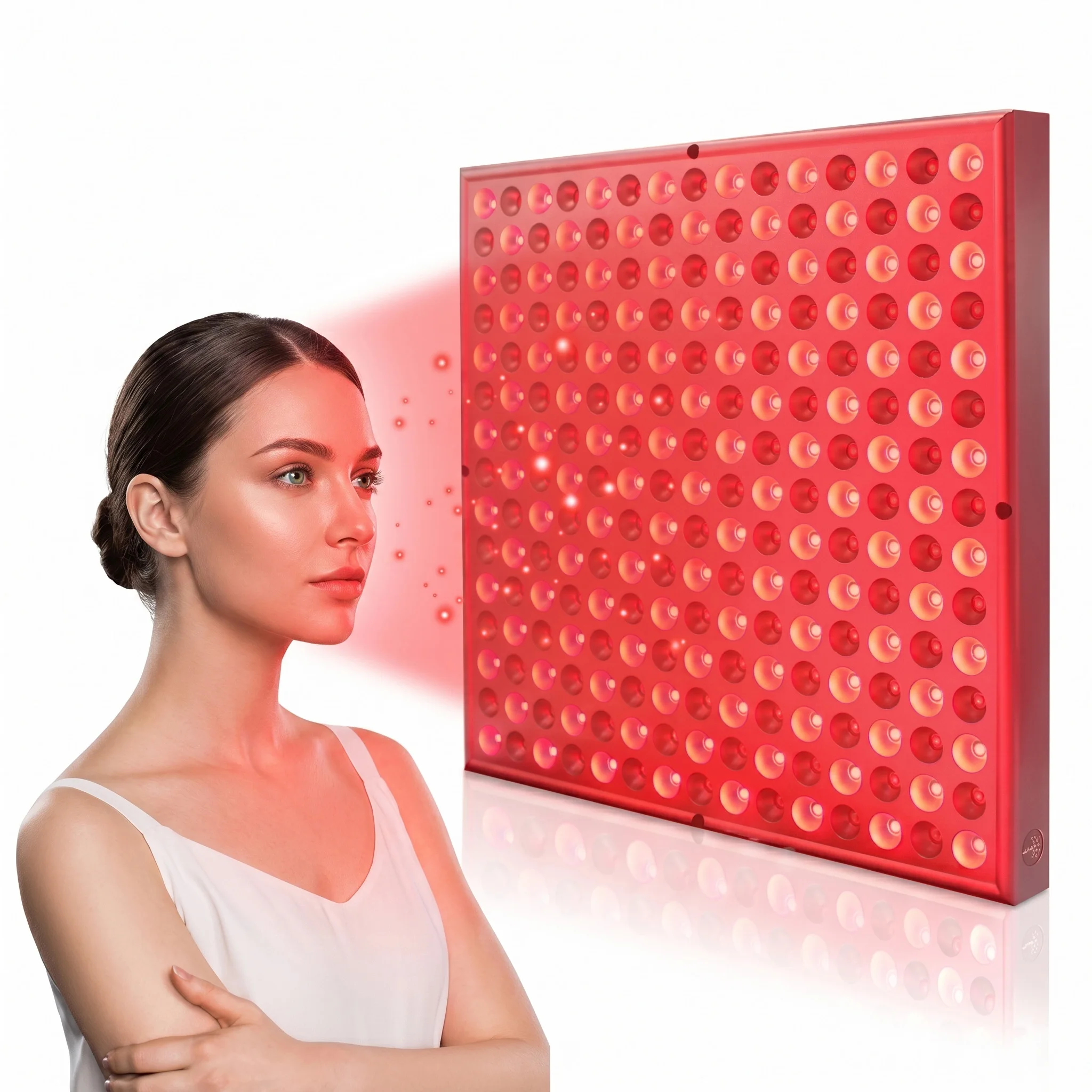 Panel de Terapia de Luz Roja e Infrarroja Cercana LED de 45W, 660nm 850nm, para Alivio del Dolor Corporal Completo, Dispositivo de Bienestar y Spa, Soporte Plateado, Gafas Protectoras, Kit Profesional