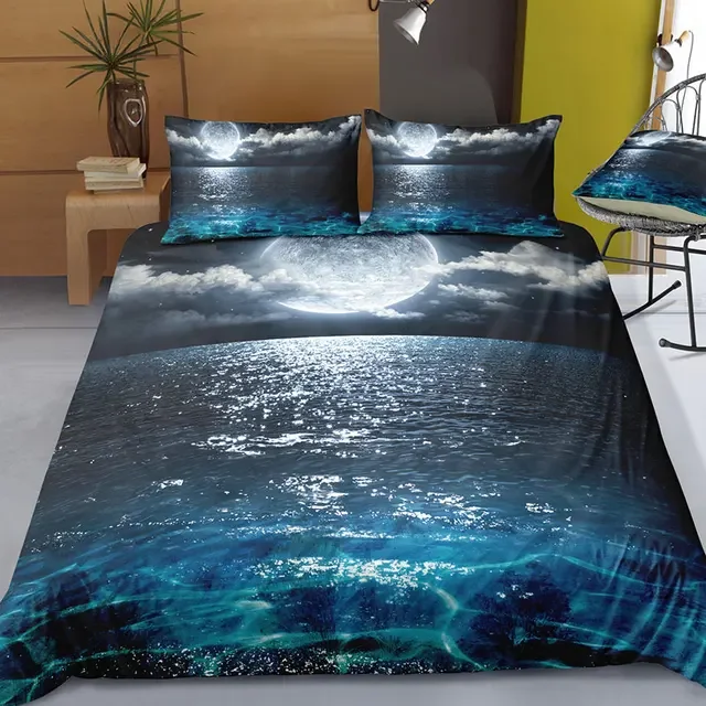 Beautiful ocean Bedding Set 3D Digital Printing Beach Coconut Grove duvet cover set Summer Bedroom Quilt Cover Pillowcase