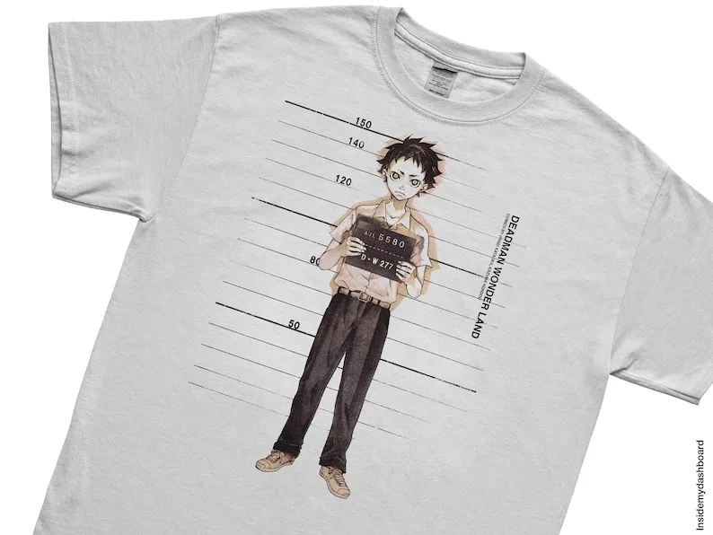 Deadman Wonderland Mugshot T-Shirt, Deadman Wonderland Graphic Anime T-Shirt