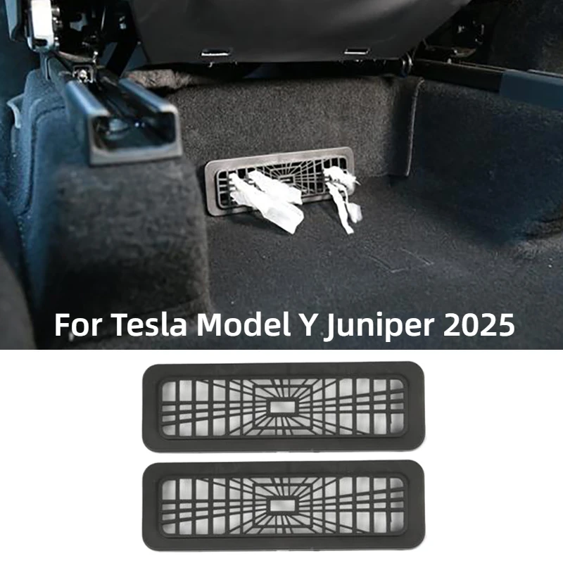 

Under Seat Air Outlet Cover for Tesla Model Y Juniper 2025 Anti Dust Blocking Protection Vent Case 2PCS Car Tidying Accessories