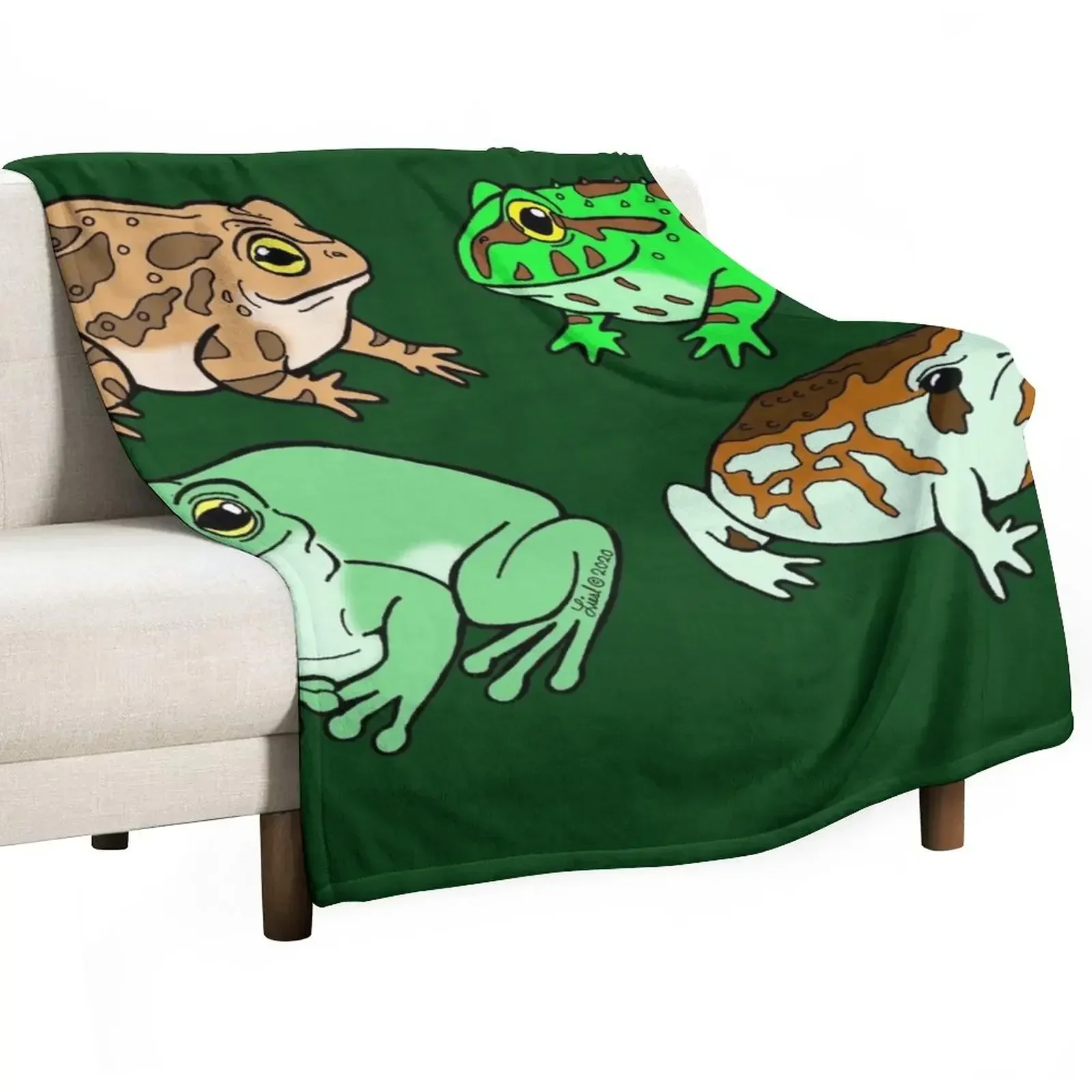 

Frog Party Throw Blanket Sofas Bed covers Blankets