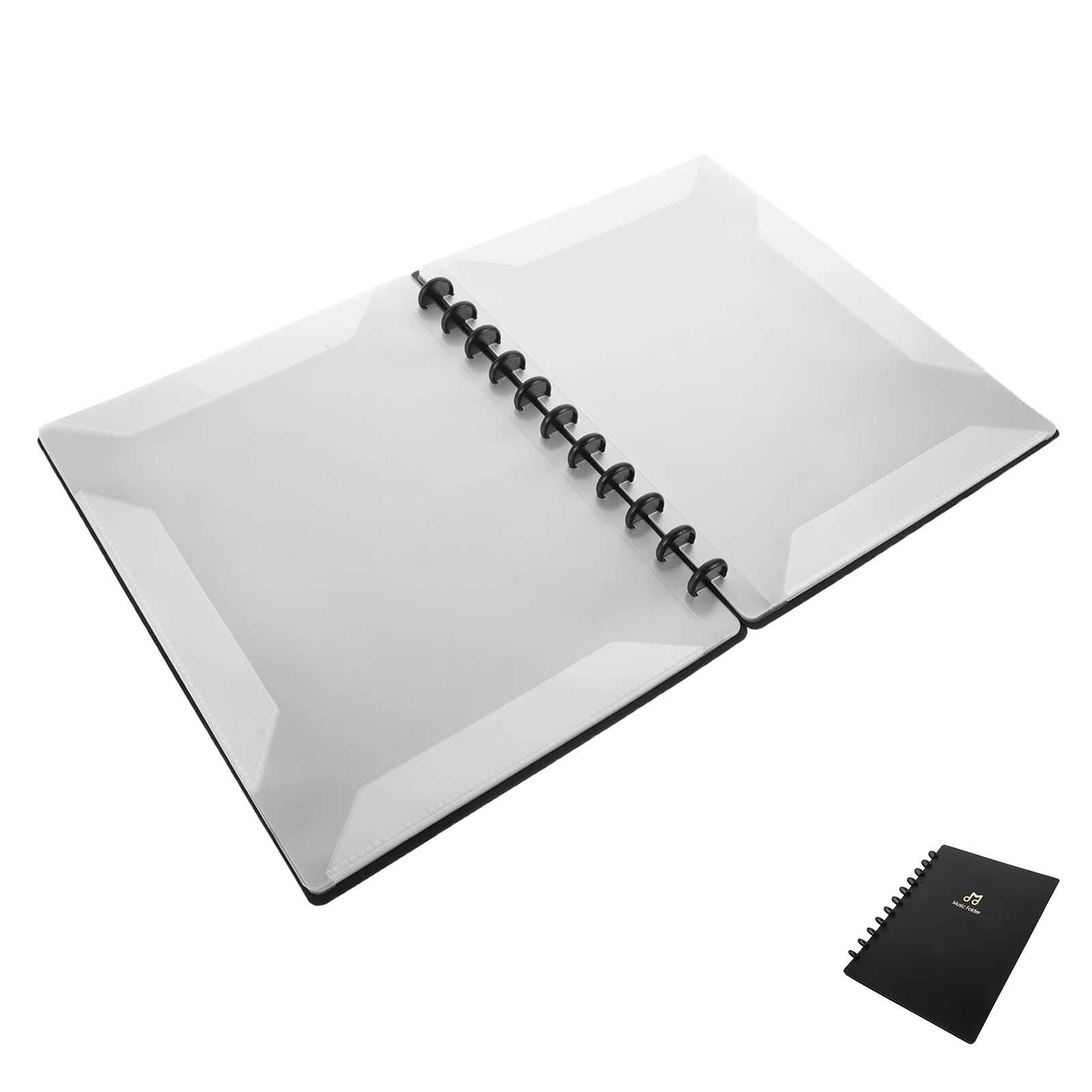 

1pcs Music Score Folder Transparent Pages Detachable Sheet Music Binder 20 Pages Capacity Flip Folder Marching Band