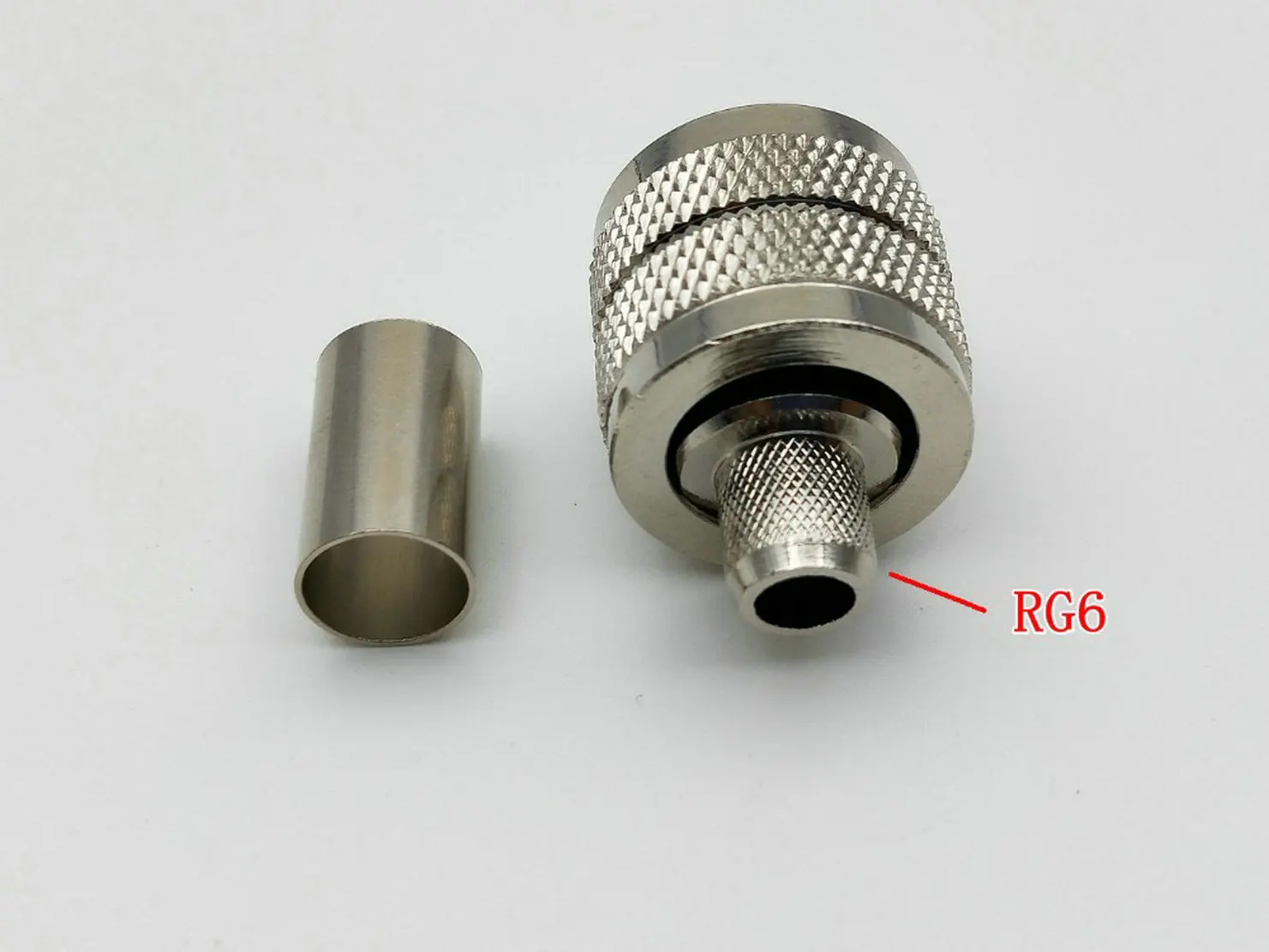 Imagem -05 - Conector Coaxial de Latão rf Plugue Macho Crimp Conector de Cabo Pl259 Uhf Rg316 Rg58 Rg6 Rg8 50 Pcs