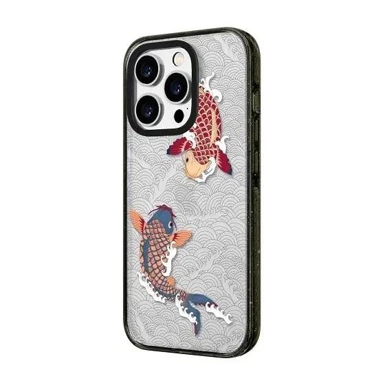 Graffiti Bus 2.0 Acrílico Borda Preta Capa Protetora para iPhone para 16 15 14 13 12 Pro Max Case