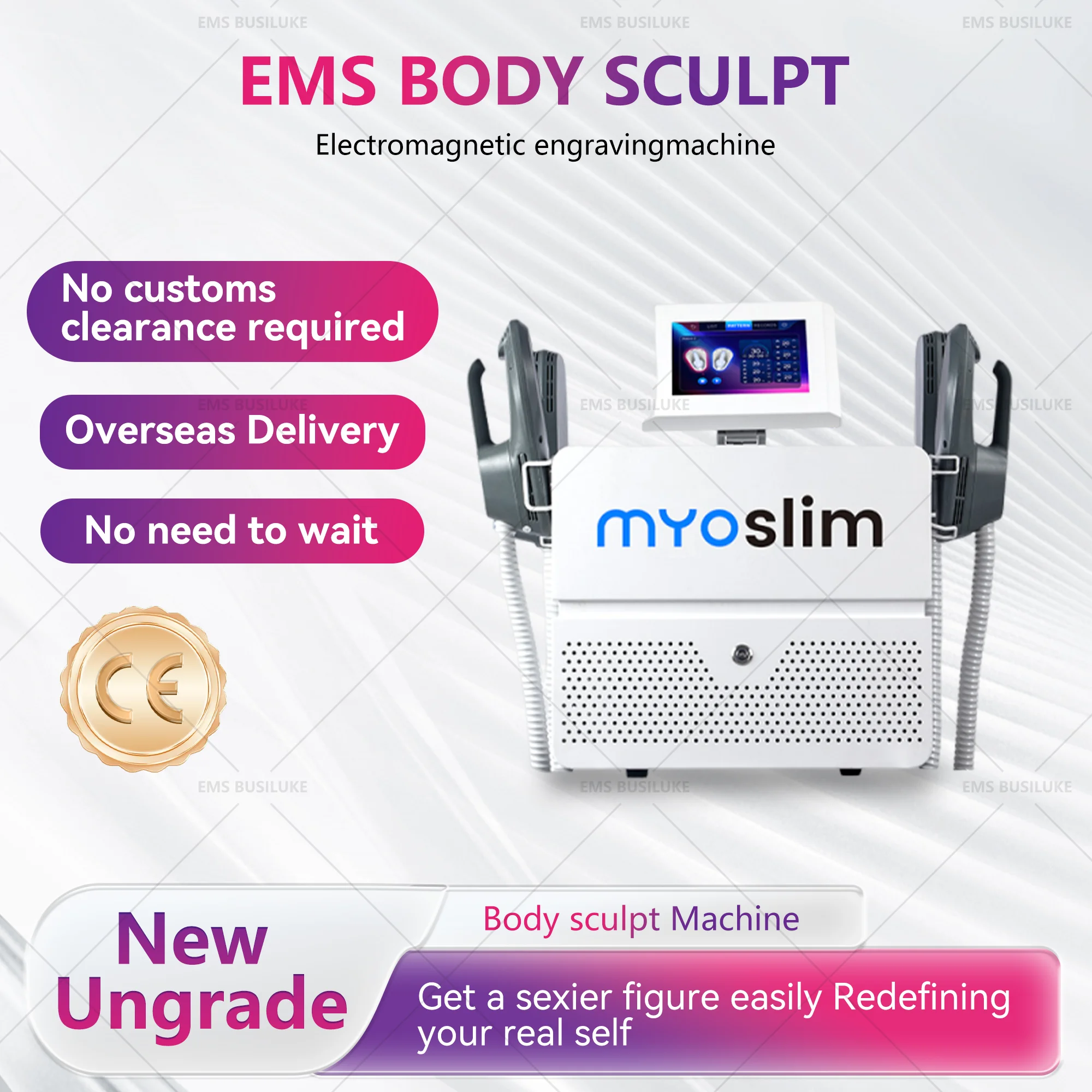 

TAIXL 6500 Вт Sculpt Machine RF Скульптурный роликовый массаж Электромагнитное формирование Стимуляция мышц для похудения Терапия для похудения
