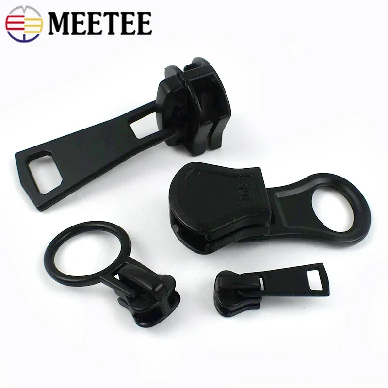 

5/10Pcs Meetee 3#5#8#10#15# Resin Zipper Slider Bag Pocket Zips Puller Tent Shoes Replace Closure Repair Kits Sewing Accessories