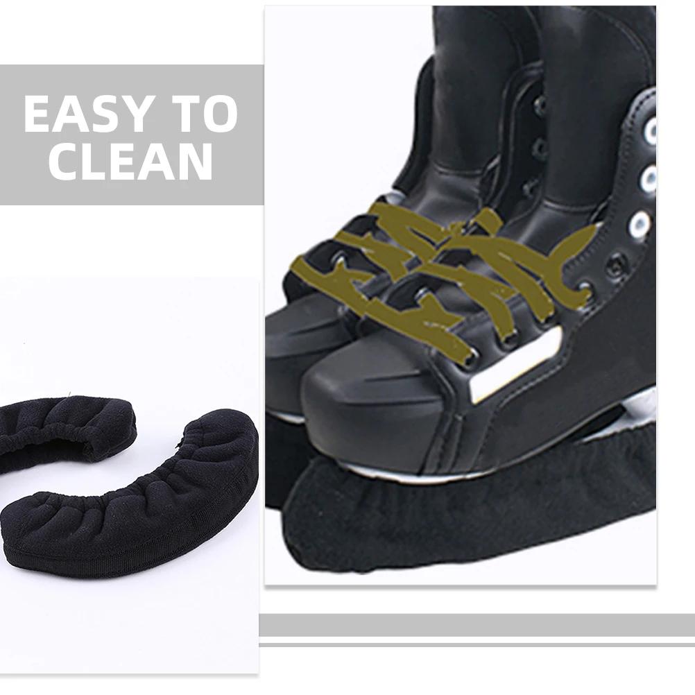 

2 пары эластичных защитных ограждений, прочные чехлы для лезвий, защитные ограждения для лезвий для хоккея, фигурного катания, прогулок, портативные