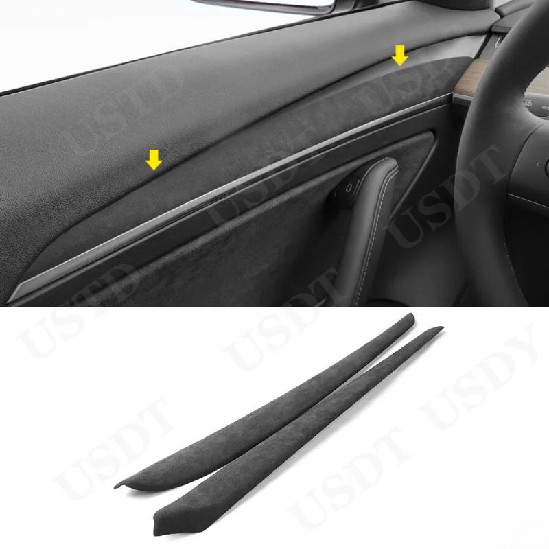 

Накладка на внутреннюю дверную панель из алькантары для Tesla Model Y Model 3 2017-2023 гг.