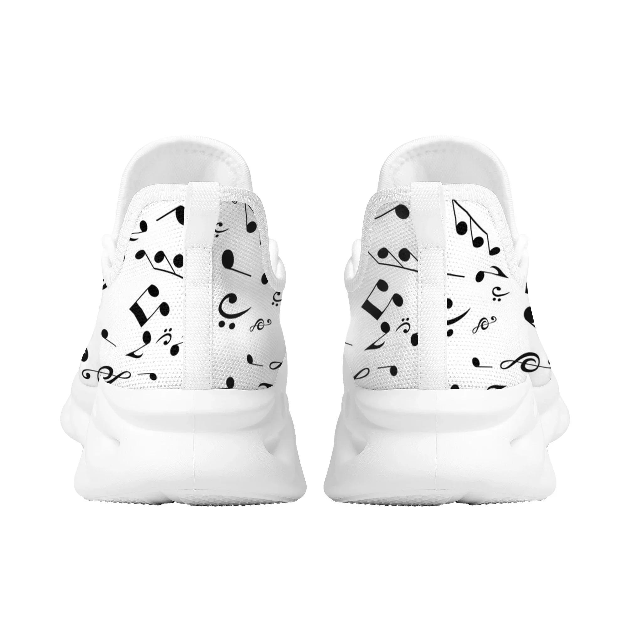 Fashion Musical Notes Cartoon Pattern Female Flat Shoes Comfort Sport Sneakers For Women Lace Up Platform Shoes