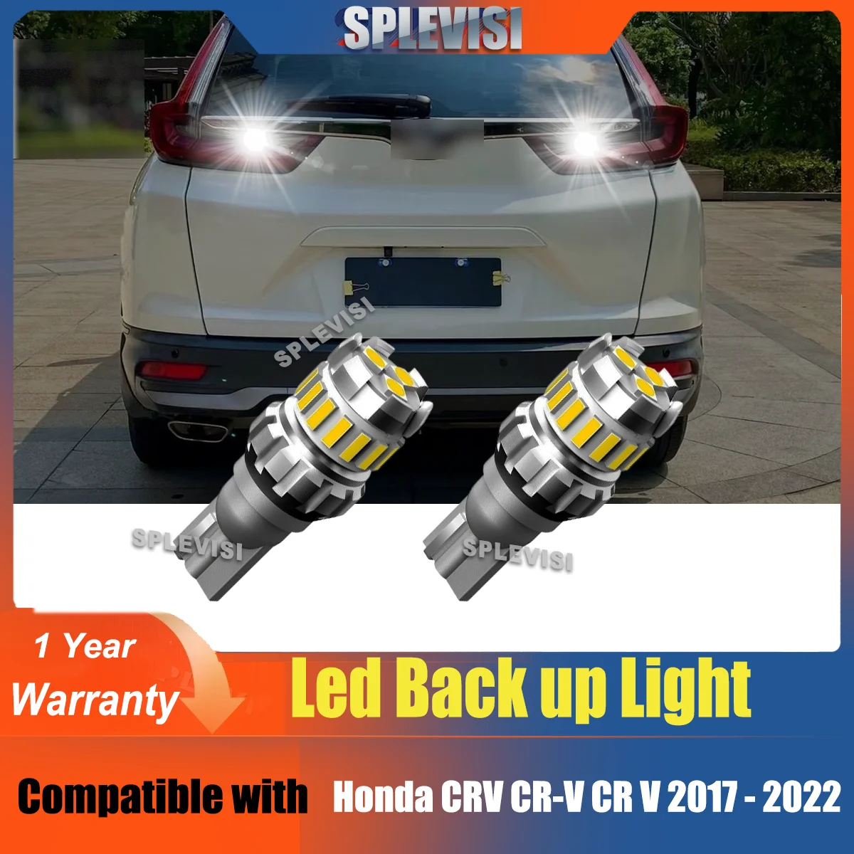 

Aluminium LED Reverse Light Accessories Backup Lamp 6000K Xeonon White Fit For Honda CRV CR-V CR V 2017 2018 2019 2020 2021 2022