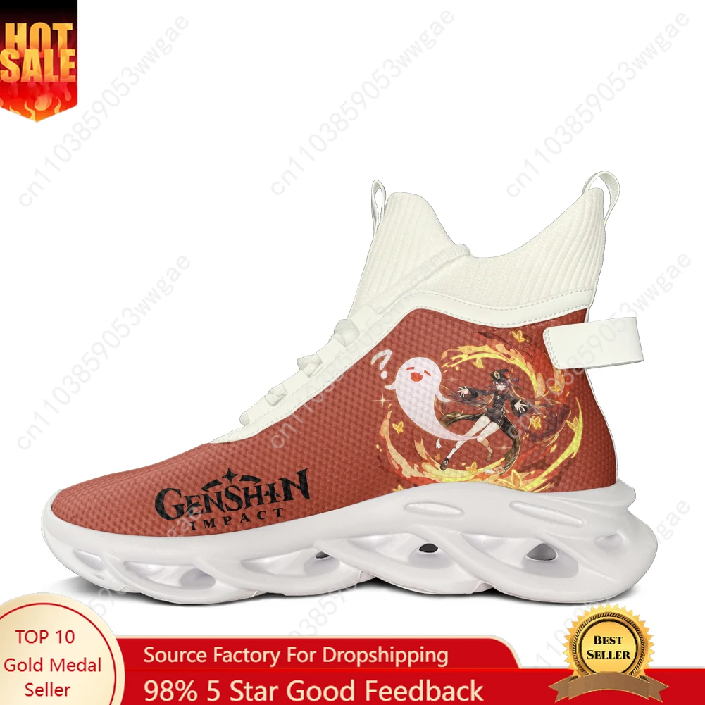

Genshin Walnut High Top Flat Sneaker Man Women Sport Running Shoe High Quality Sneakers Lace Up Mesh Footwear Personalized Shoes