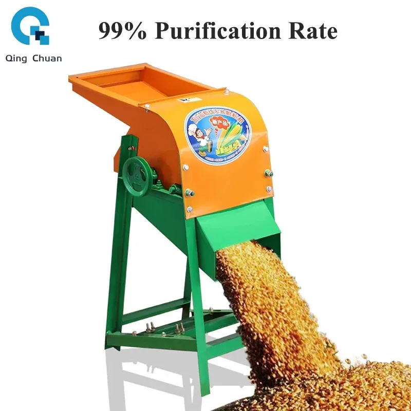 

Electric Corn Thresher Household Small 220V Fully Automatic Large Budding Grain Vertical No-Peeling Threshing Machine