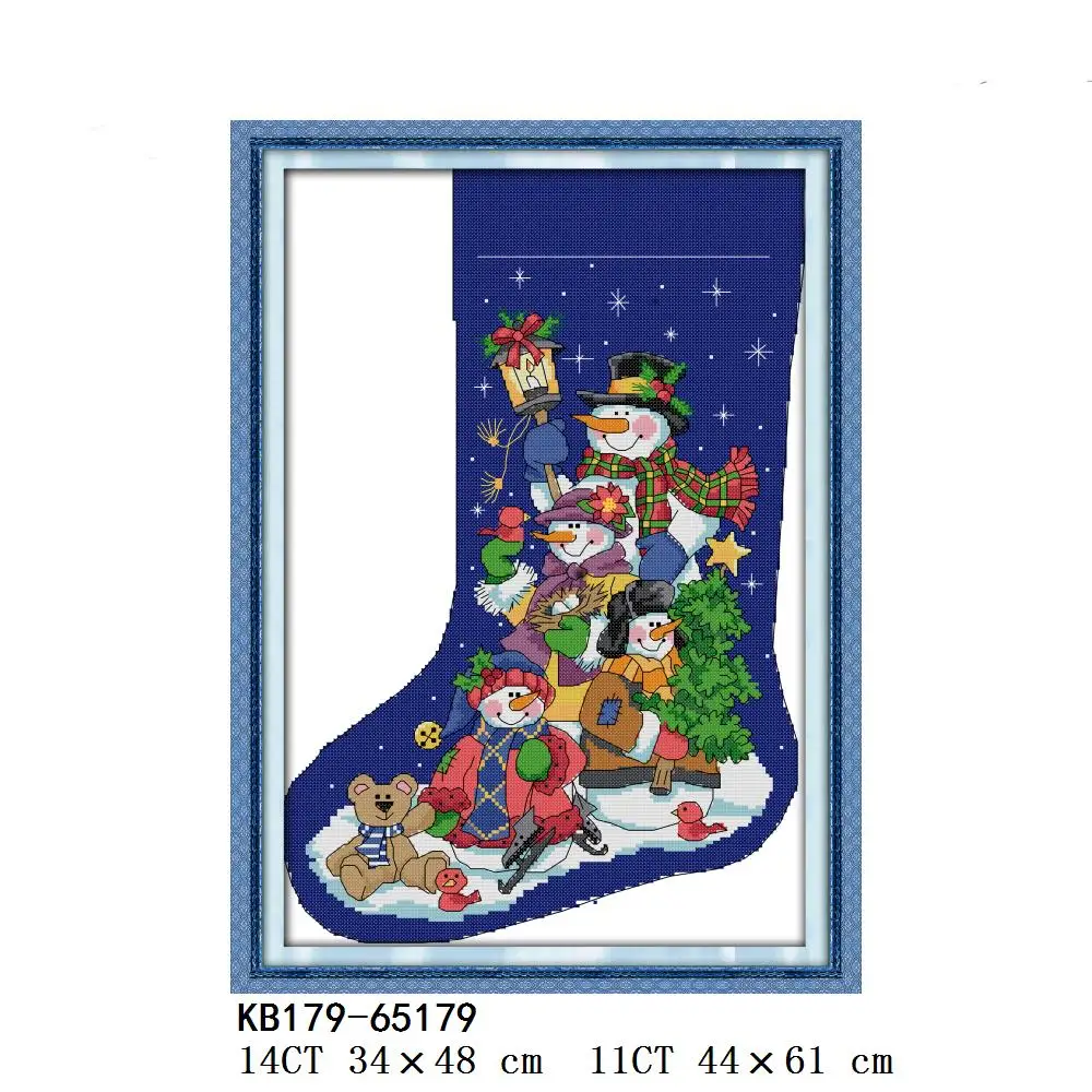 JS Snowman Children's Paradise Chant Jungle Christmas Stocks, C592, C594, C595, DA099, KB167, KB169, KB179, KB186, Cross Stitch