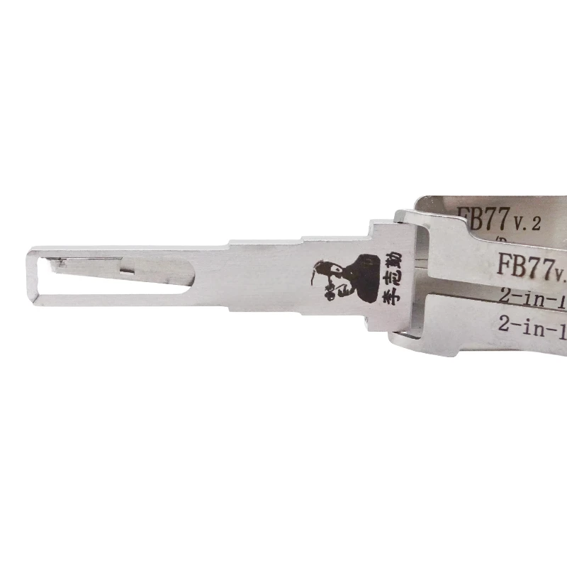 Lishi FB77 V.2 Ign Dr 2 in 1 Locksmith Tool Lock Pick & Decoder Vertical Milling for DAF Truck Models view 4