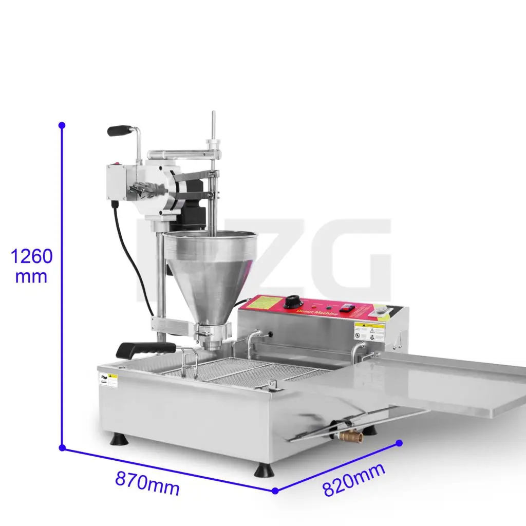 Electric Mini Pon De Ring Mochi Donut Frying Machines 3 Shapes Automatic Lokma Donut Cheese Ball Making Machine