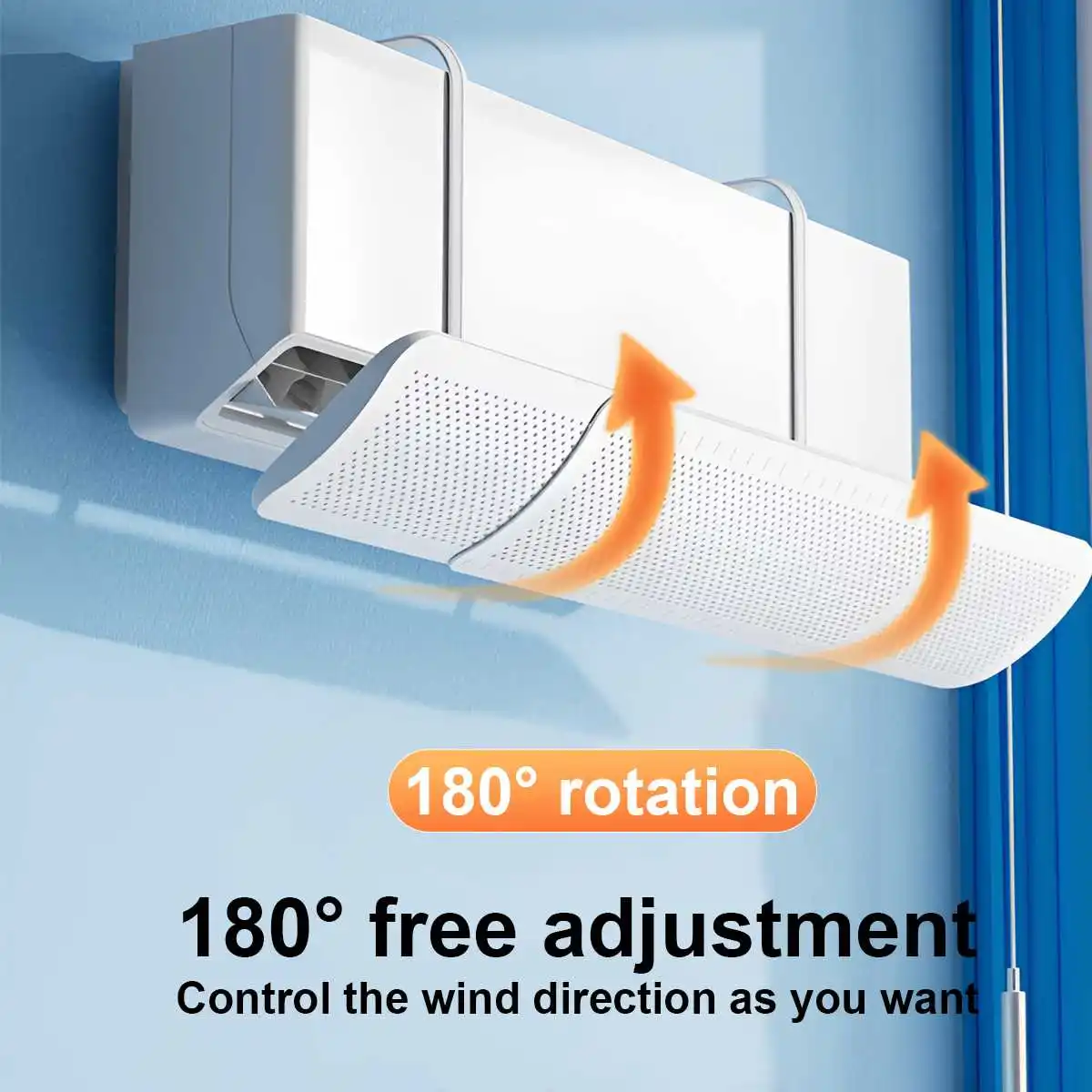 Wall-Mounted Air Outlet Baffle Anti-Direct Blowing Wind Deflector Hanging Conditioning Guide Cover Universal Windproof image 3