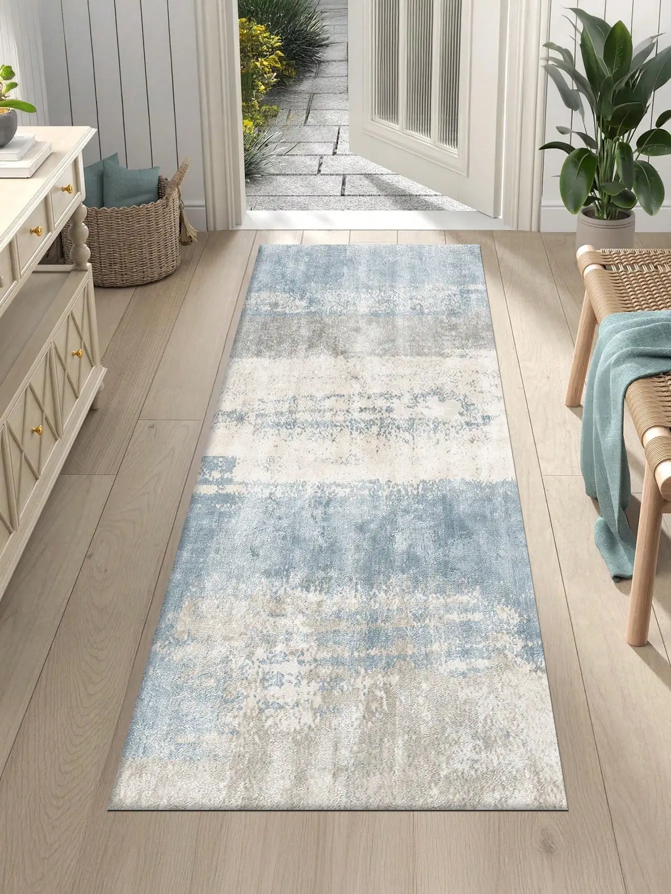 1pc 1pc Blue Modern Minimalist Style Plush Pile Rug, 850g/M² Thickness 0.5cm Rectangle, Non-Slip Washable Decor Carpet For Living Room, Kitchen, Dining Room, Office, All Seasons - Aliexpress Deal