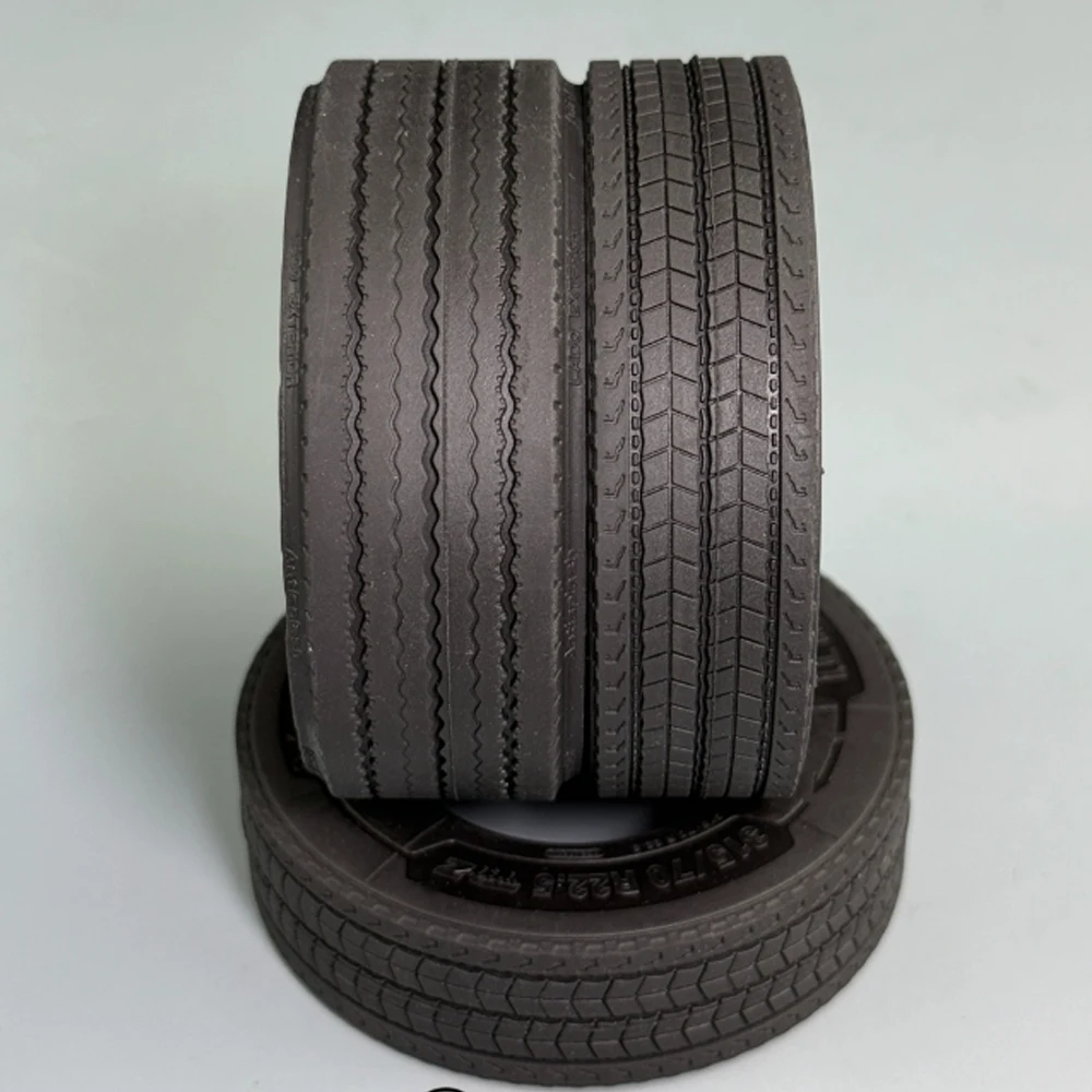 SCALECLUB نموذج 1 زوج من الإطارات المطاطية واسعة وضيقة لـ Tamiya 1/14 اليورو شاحنة سحب أجزاء لعبة مجسمة