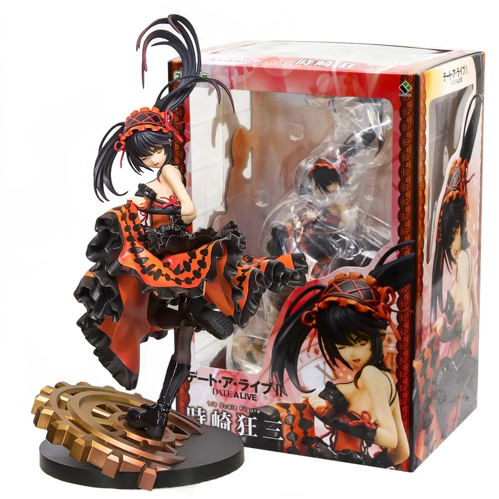 28CM Popular Anime Date A Live II Tokisaki Kurumi 1/8 Edition Beautiful Girl Model PVC Collection Static Toys Doll