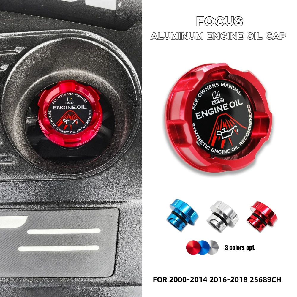 

Aluminum ENGINE Oil Cap For Ford Focus 2000-2014 2016-2018 25689CH JDM