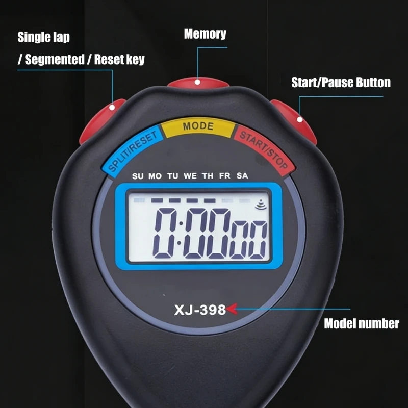  Lightweight ABS Stopwatches With 0.01 Second Accuracy And Easy To Use