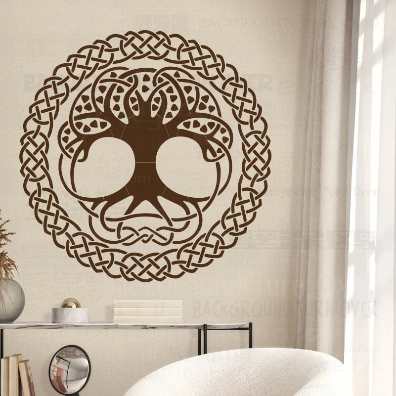 

50cm - 90cm Stencil For Painting Wall Decorative Plaster Template Brick Drawing Decor Paint Mandala Celtic Tree Of Life S494