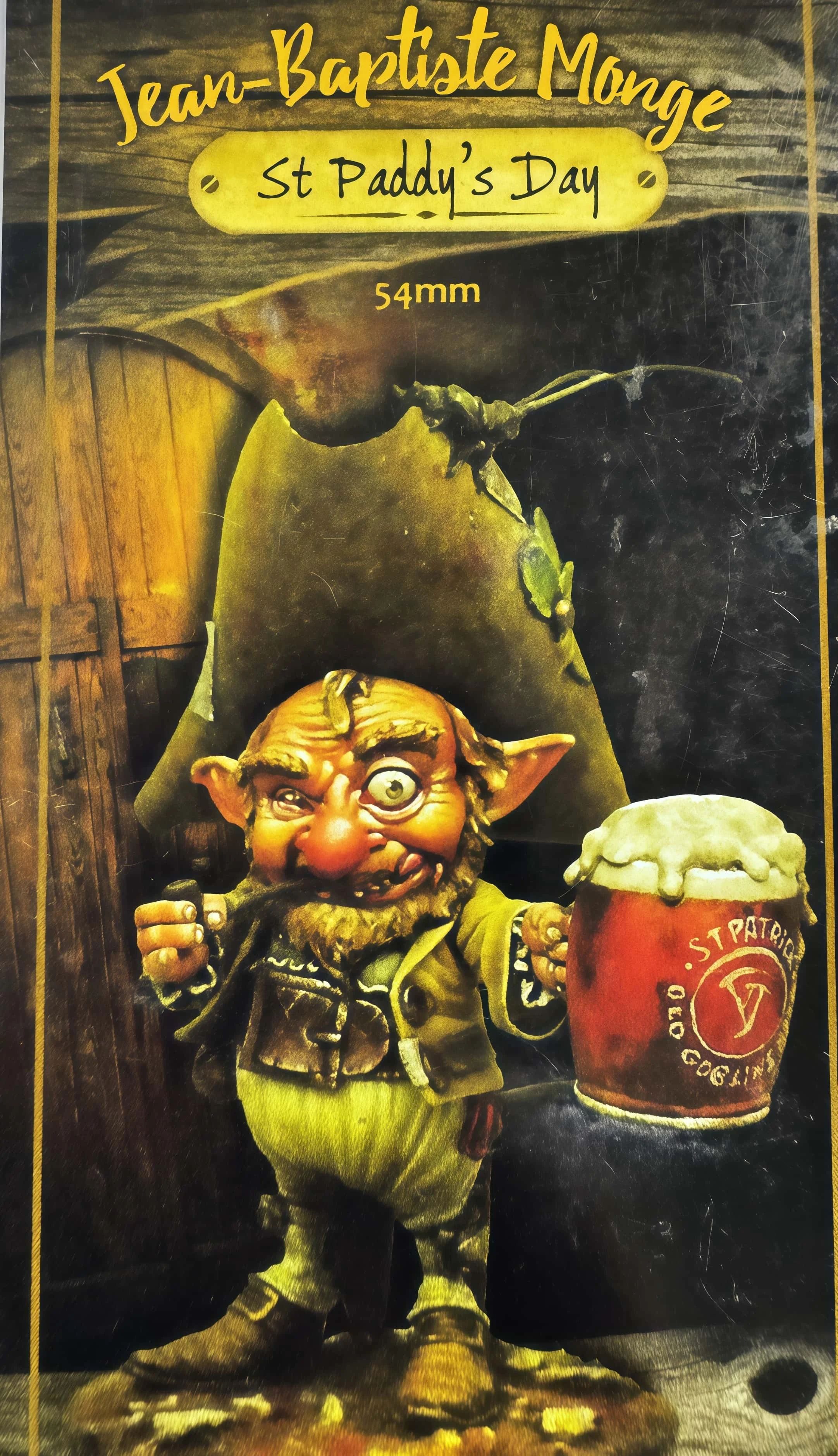 

54mm Cast Resin Model Assembly Kit, GK， Resin Beer Dwarf Model, Unpainted