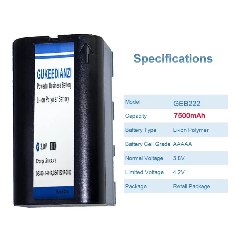 GEB222 Measuring Instrument Battery For Leica Total Station GPS System 1200 Instruments Piper 100 200 Lases Survey 7500mAh