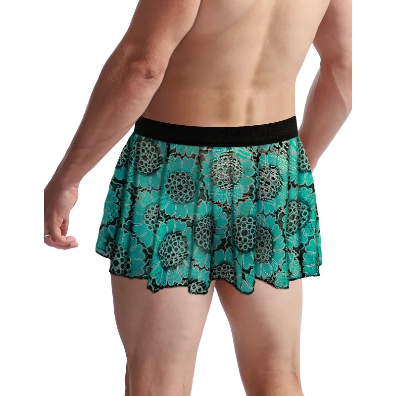 Unisex Pleated Mini Skirt with Elastic Waist
