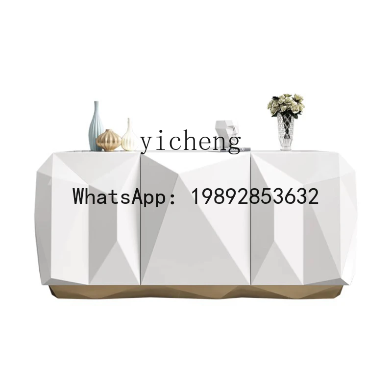 

Cream Style Home Entrance Cabinet Modern Minimalist Living Room High-End Creative Sideboard Cabinet