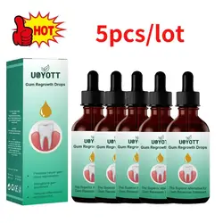 5pcs Gum Care Products Liquid Gum Repair Gum Regrowth Natural Oral Care Drops Gum Restore Oral Gum Care Liquid For Oral Care 30m