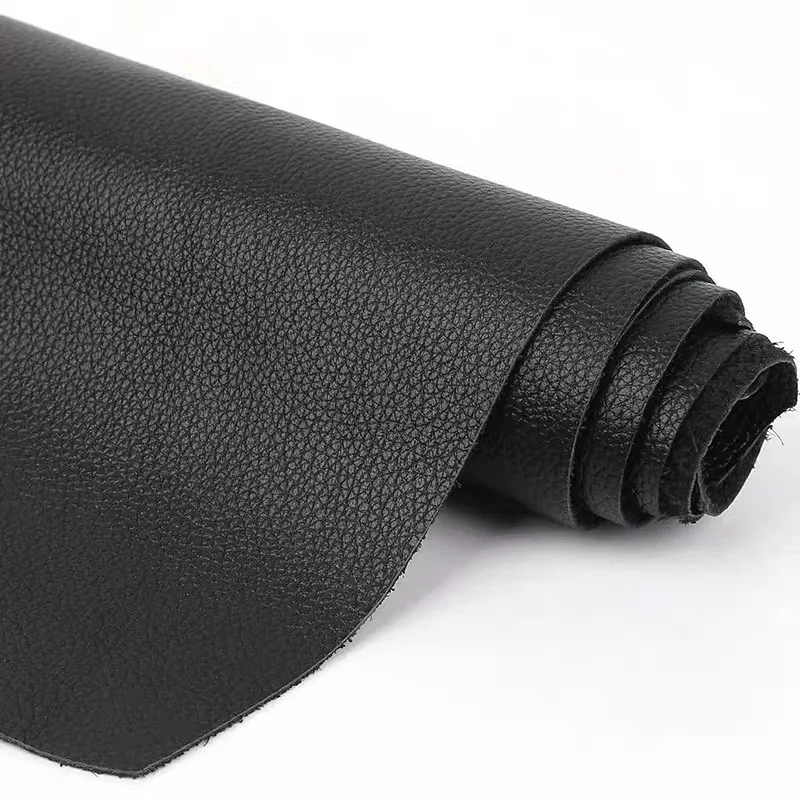 Black thin cowhide 1.0mm genuine leather seat, sofa cushion, soft leather material, thin head layer, pure leather fabric, leathe