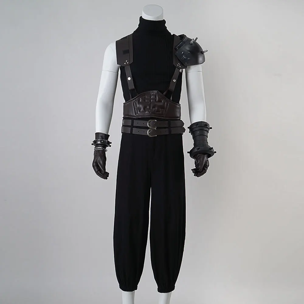 Game Final Cosplay Fantasy Cloud Strife Costume Fantasia FF7 Adult Men Vest Pants Belt Wig Outfits Halloween Carnival Party Suit