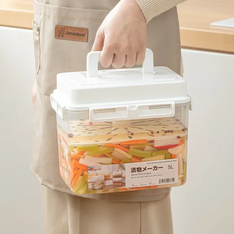 Pickle Jar Leakproof Pickle Fermentation Container For Gherkin Sauerkraut Olive And Kimchi Storage Container And Fermentation - view 4