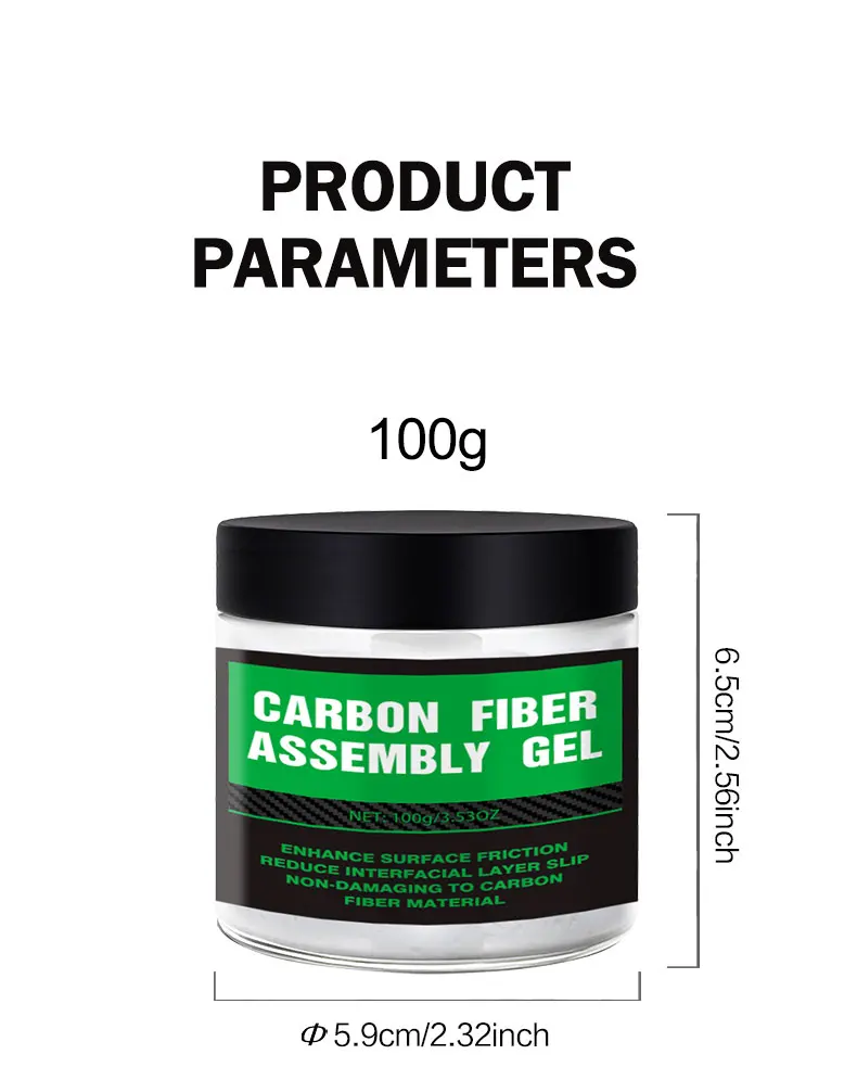 Carbonfaser-Montagegel, rutschfeste Schmierpaste, verbessert die Reibung, geeignet für Lenker und Sattelstützen, passend für alle Fahrradtypen – Detail 8