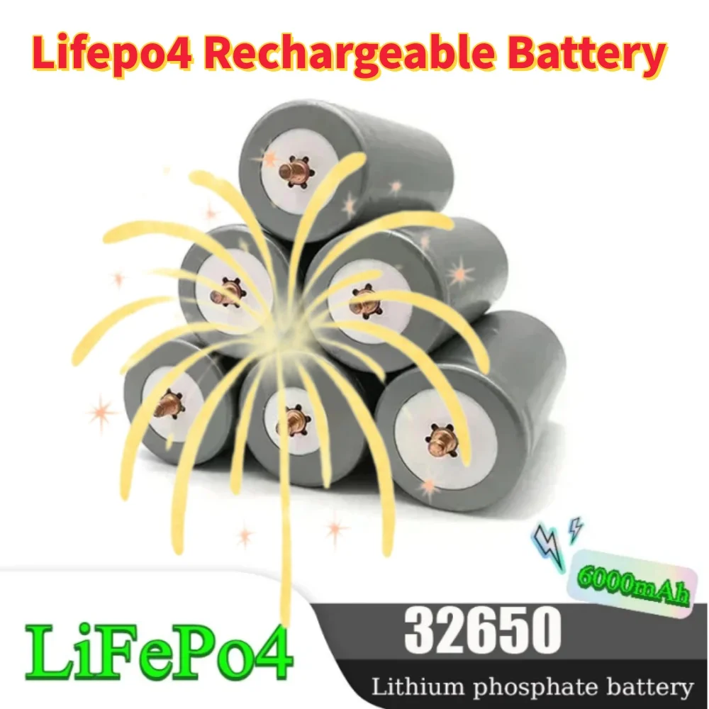 

100% Original 32650 6000mAh 3.2V lifepo4 Rechargeable Battery Professional Lithium Iron Phosphate Power Battery with screw