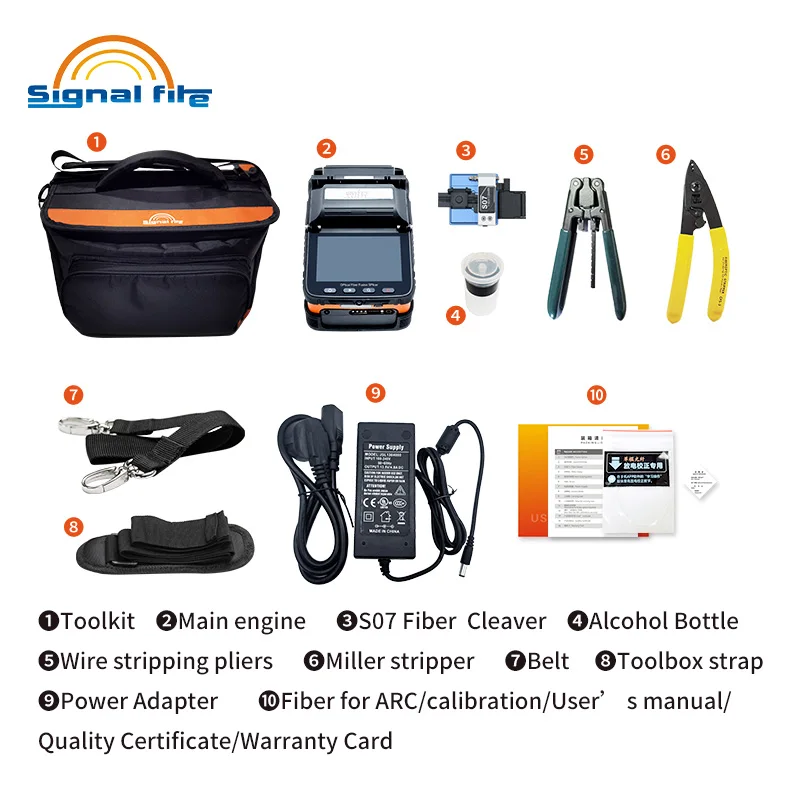 Signal Fire AI-5 Fiber Fusion Splicer Optical Fiber Splicing Machine For FTTH Project Fire Project Optical Fiber Equipment