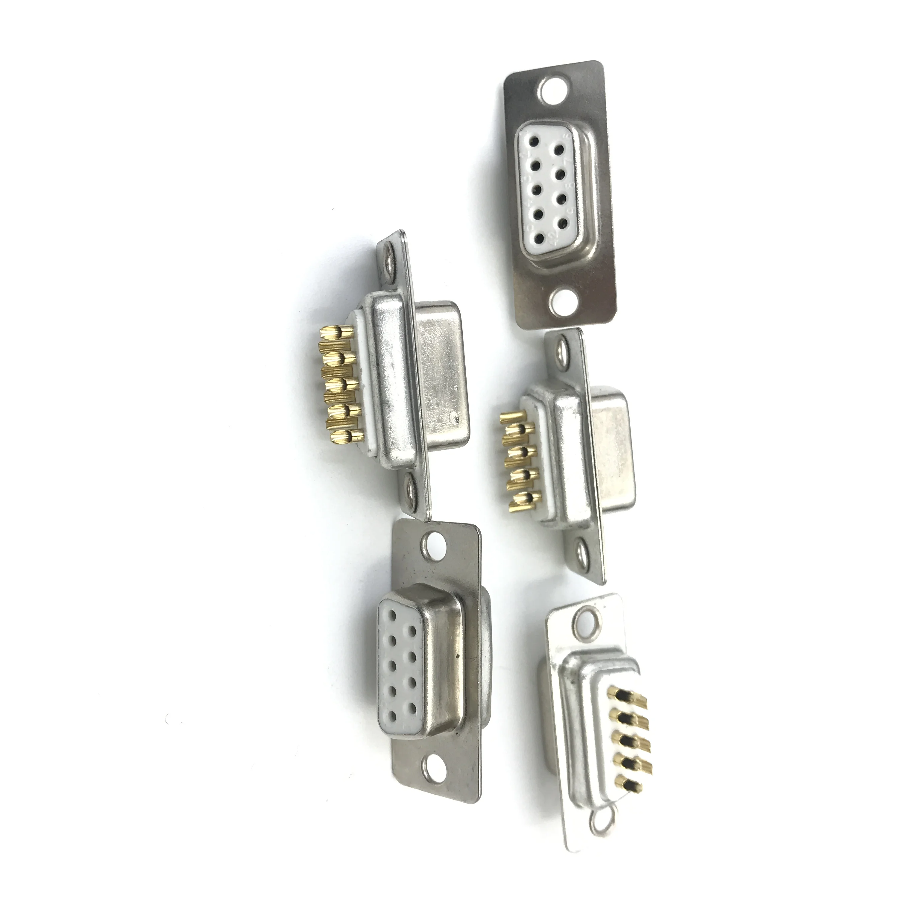 10PCS DB9 Female  PCB Mount serial port Connector Solder Type D-Sub RS232 COM CONNECTORS 9pin socket 9p Adapter FOR PCB