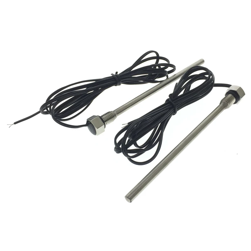 1Pcs 10K B3950 NTC Thermistor Thread Probe M8 Extension Bar 100MM Temperature Sensor Pitch1.25MM Long 1.37M TIN
