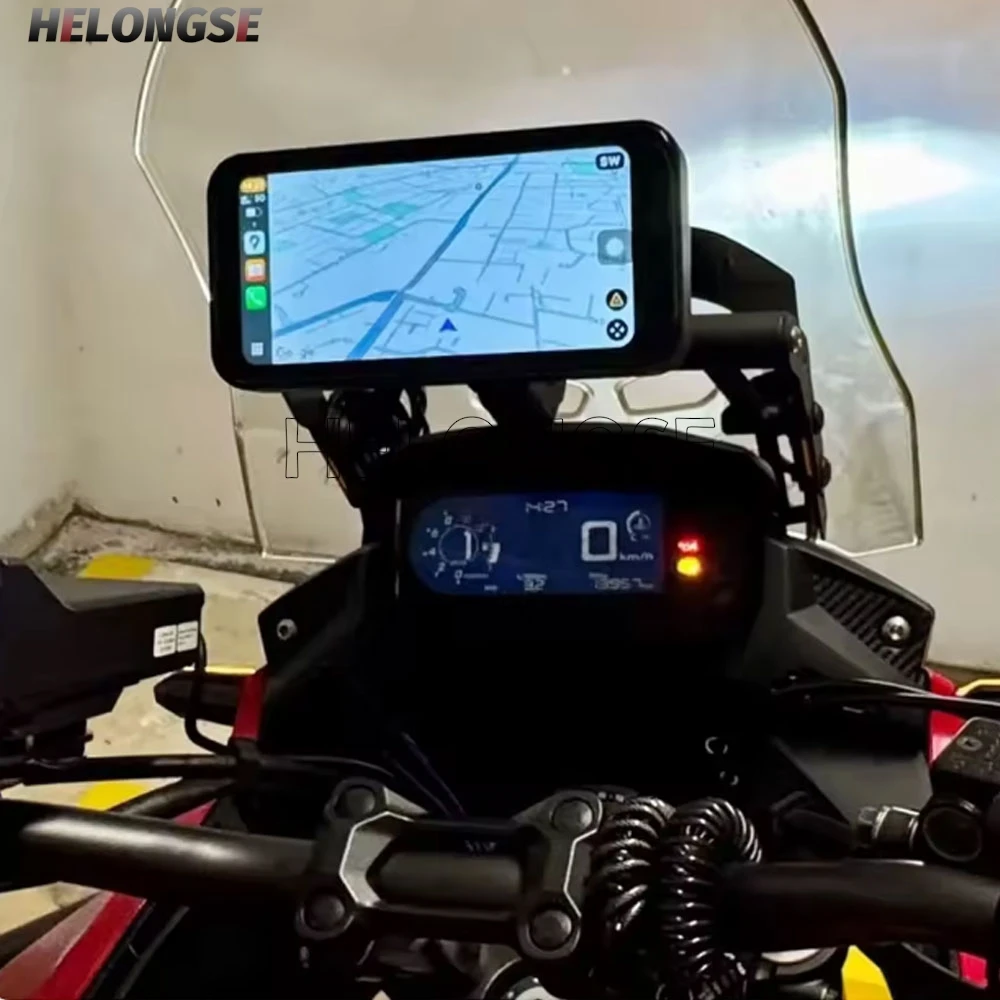 HELONGSE Phone Holder GPS Navigation Bracket Plate For HONDA CB 500X CB500X CB 500 X CB400X CB 400X 2024 2023 2022 2021-2015