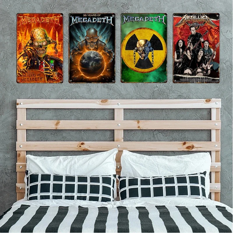 Vintage Classic Rock Band Metal Poster Tin Sign Band Plaque Bar Club Man Cave Cinema Modern Wall Art Decorative Panel Mural Gift