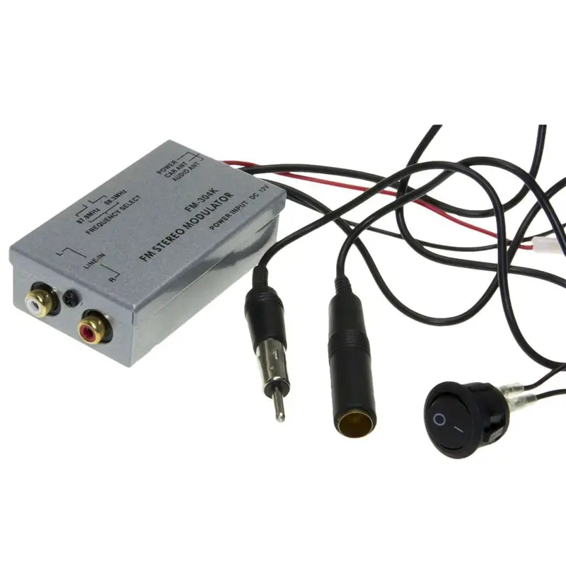 Compact 5X Universal Fm Modulator Stereo Mp3 Auto Antenne Kabel Car Radio Cinch Aux Adapter