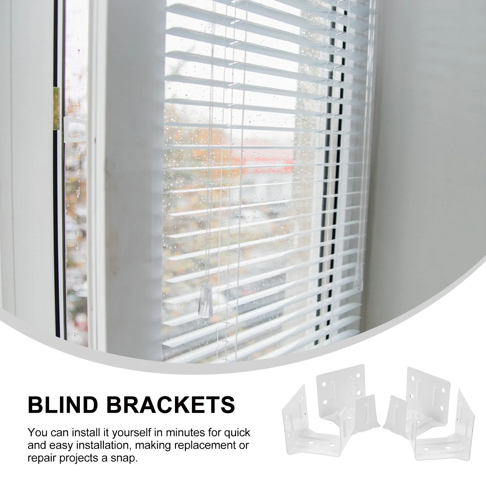 

4Pcs Blind Bracket Window Blinds Center Support Sturdy Mounting Brackets for Roller Blinds Valance Installation Accessories