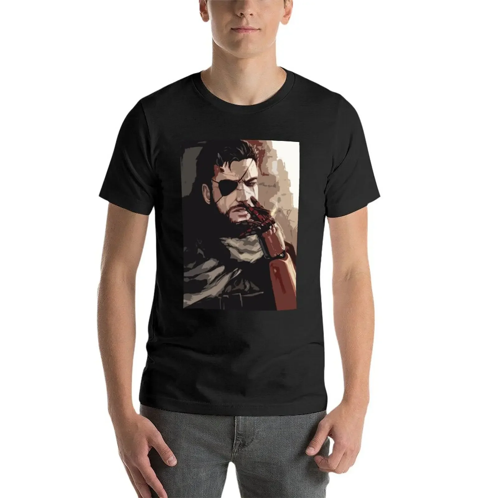 Metal Gear Solid V - (MGSV) | Snake Smoking T-Shirt tops oversized mens fashion