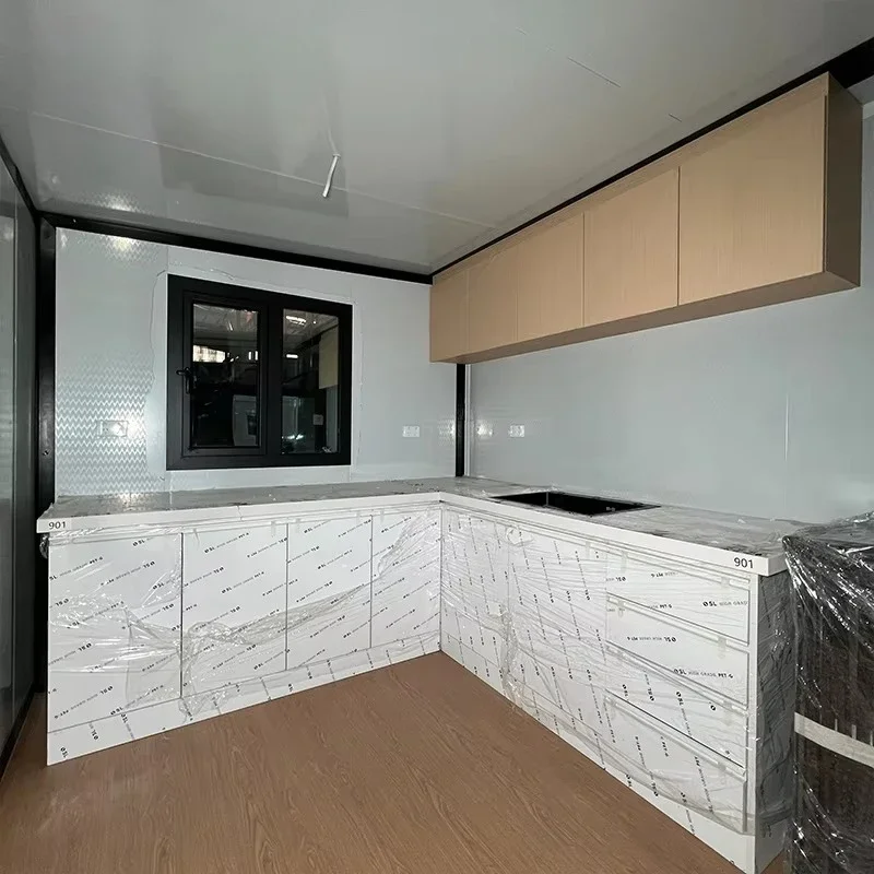 Casa contenedor plegable prefabricada, Modular moderna, pequeña, para el hogar, oficina móvil, montaje rápido, vida al aire libre, cabina portátil expandible