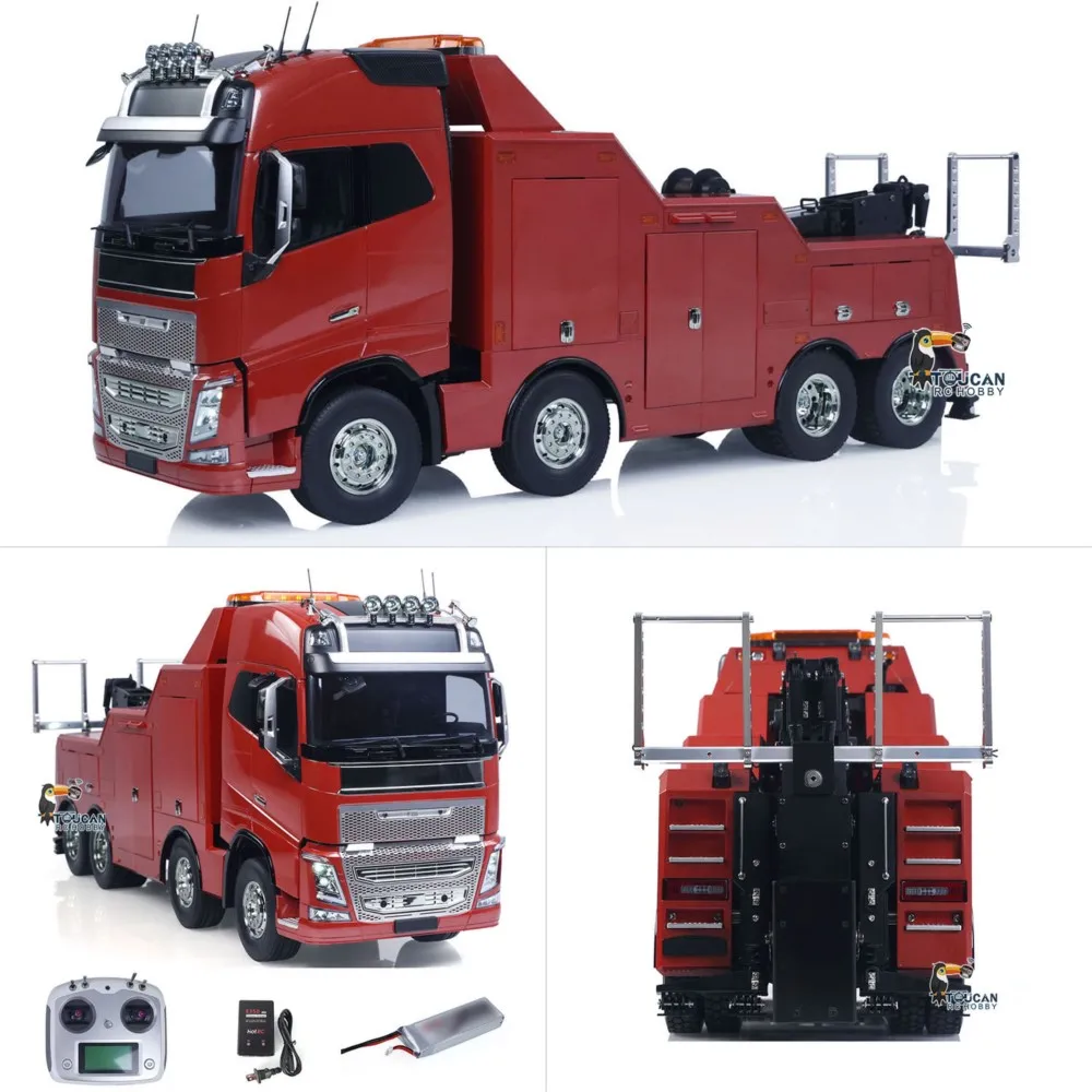 Personalizzato FAI DA TE TAMIYA 56362 1/14 8x4 RC Wrecker Truck di Traino Auto di Salvataggio FH16 I6S Radio Batteria Suono RTR Veicoli di Recupero Elettrico