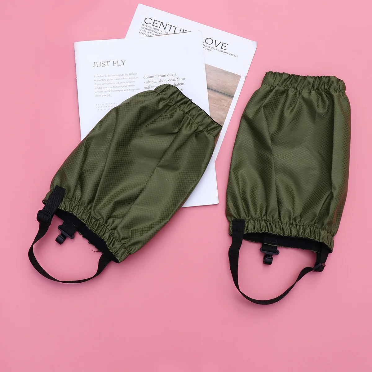 Treliça ao ar livre neve tornozelo polainas verde do exército leve ajustável caminhadas pé cobre para escalada de montanha aventura