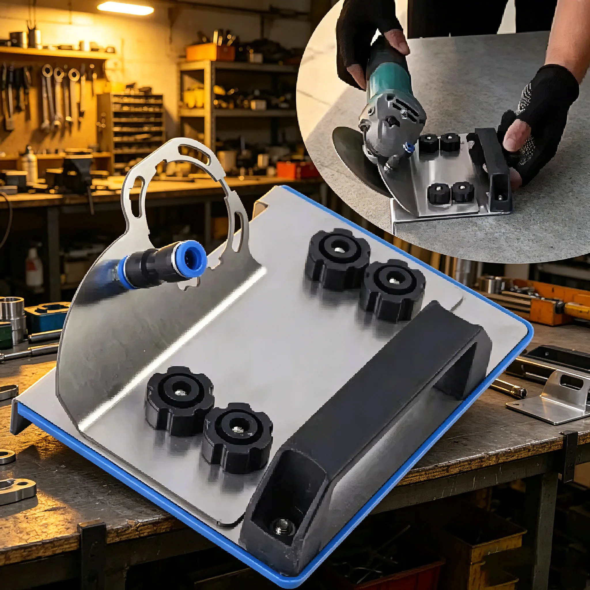 

Portable 100 Type 45° Angle Grinder Stand Chamfer Cutting Metal Ceramic Tile Chamfering Frame 45 °Angle Grinder Support for Tile
