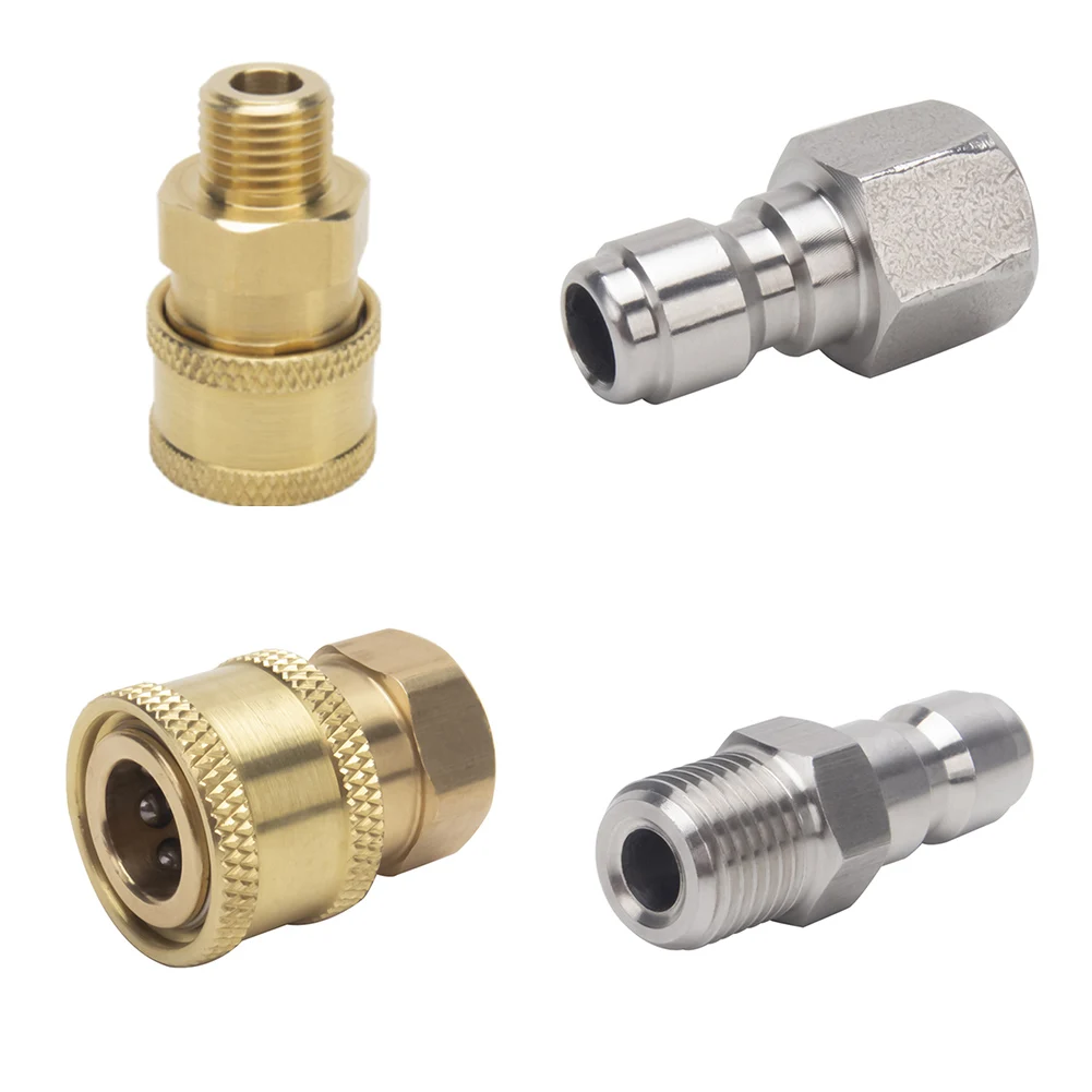 

4sizes Car Washer Foam Lance Connector 1/4 Inch Quick Connect Socket And Quick Connect For Pressure Washer Water Gun